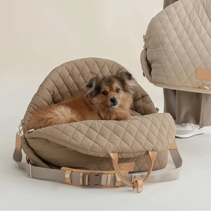 Luxury Pet Carrier Bag for Dogs and Cats – Car Seat, Travel Bag