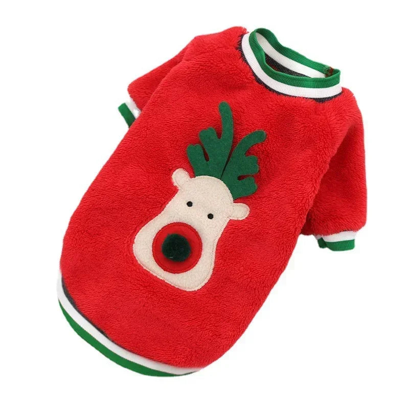 Pull de Noël Renne Vert / Renne Rouge / Père Noël Rouge avec Capuche