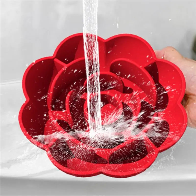 Bol Anti-Glouton en Silicone Forme Rose
