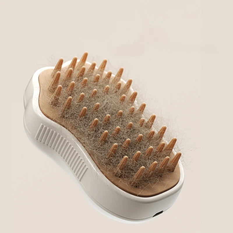 3-in-1 Steam Brush for Short-Haired Cats and Dogs – Detangling, Massage and Care