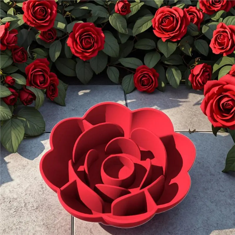 Bol Anti-Glouton en Silicone Forme Rose